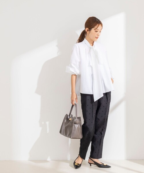 NOLLEY’S（ノーリーズ）の「ウォッシャブルドットツッキリテーパードパンツ（その他パンツ・レディース・ブラウン/ブラック・40/36/38/34）」の13枚目の写真