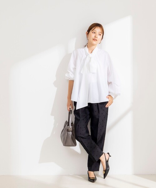 NOLLEY’S（ノーリーズ）の「ウォッシャブルドットツッキリテーパードパンツ（その他パンツ・レディース・ブラウン/ブラック・40/36/38/34）」の17枚目の写真