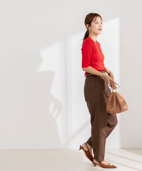 NOLLEY’S(ノーリーズ)の「ウォッシャブルドットツッキリテーパードパンツ(その他パンツ・レディース・ブラウン/ブラック・40/36/38/34)」の18枚目の写真