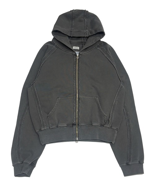 Russell Athletic(ラッセルアスレティック)の「RUSSELL ATHLETIC / ラッセルアスレティック ×JieDa / ジエダ Campus Sweat Zip Hoodie キャンパス スウェット ジップ フーディー フルジップパーカー ダブルジップ ライトアウター 無地 ライン シンプル メンズ レディース 2026年 秋 秋服 冬 冬服(パーカー・メンズ・ブラック/ヘザーグレー/レッド・L/XL/M)」の1枚目の写真