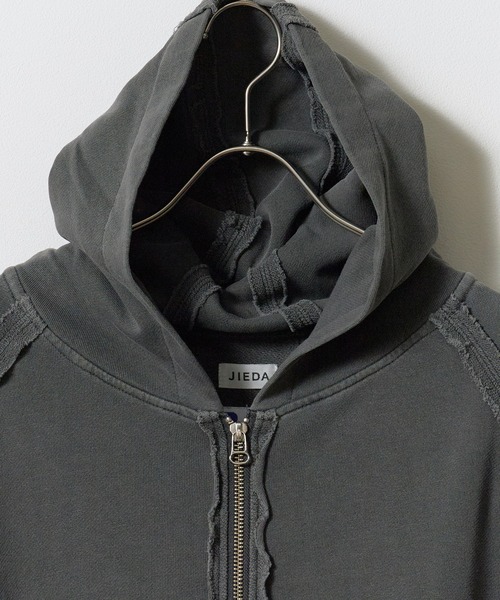 Russell Athletic（ラッセルアスレティック）の「RUSSELL ATHLETIC / ラッセルアスレティック ×JieDa / ジエダ Campus Sweat Zip Hoodie キャンパス スウェット トレーナー ジップ フーディー フルジップパーカー ダブルジップ ライトアウター 無地 ライン シンプル メンズ レディース 2026年 秋 秋服 冬 冬服（パーカー・メンズ・ブラック/ヘザーグレー/レッド・L/XL/M）」の5枚目の写真