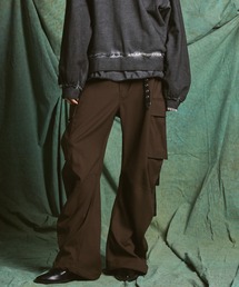 WASHED SATIN CARGO PT ウォッシュドサテンカーゴパンツ 春服（カーゴ