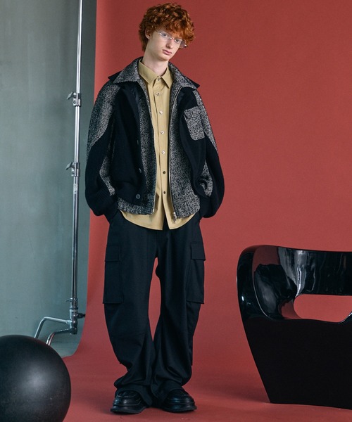 MAISON SPECIAL(メゾンスペシャル)の「《UNISEX》Banana Curve Silhouette Prime-Wide Cargo Trousers/バナナカーブシルエットプライムワイドカーゴスラックス【MAISON SPECIAL/メゾンスペシャル】■セットアップ対応■(カーゴパンツ・メンズ・チャコールグレー/ブラック/ブラウン・2/0/1)」の5枚目の写真