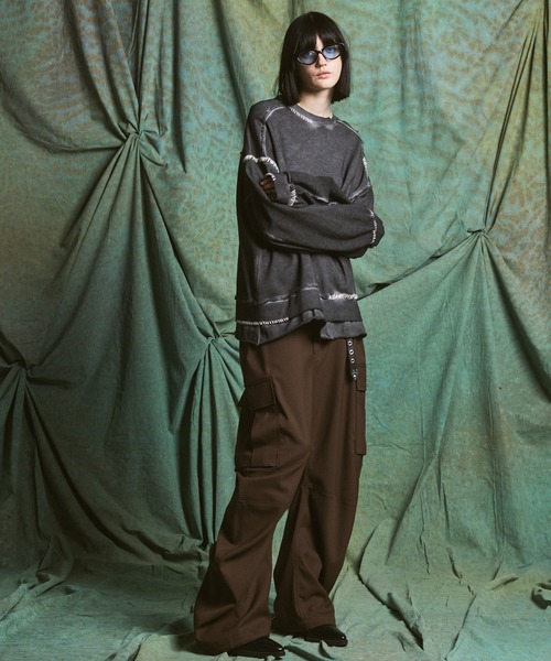 MAISON SPECIAL(メゾンスペシャル)の「《UNISEX》Banana Curve Silhouette Prime-Wide Cargo Trousers/バナナカーブシルエットプライムワイドカーゴスラックス【MAISON SPECIAL/メゾンスペシャル】■セットアップ対応■(カーゴパンツ・メンズ・チャコールグレー/ブラック/ブラウン・2/0/1)」の10枚目の写真