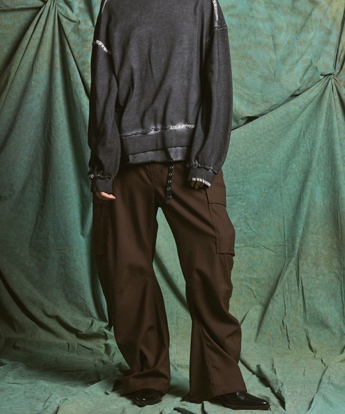 MAISON SPECIAL(メゾンスペシャル)の「《UNISEX》Banana Curve Silhouette Prime-Wide Cargo Trousers/バナナカーブシルエットプライムワイドカーゴスラックス【MAISON SPECIAL/メゾンスペシャル】■セットアップ対応■(カーゴパンツ・メンズ・チャコールグレー/ブラック/ブラウン・2/0/1)」の15枚目の写真