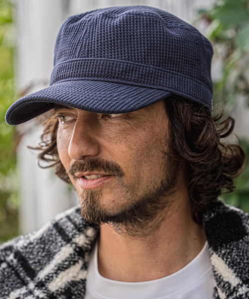 CAMBIO(カンビオ)の「mko13734-Waffle Knit Miner Cap ワークキャップ(NF-262-BO007)(キャップ・メンズ・ダークグレー/ネイビー/ブラック・M/L)」の7枚目の写真