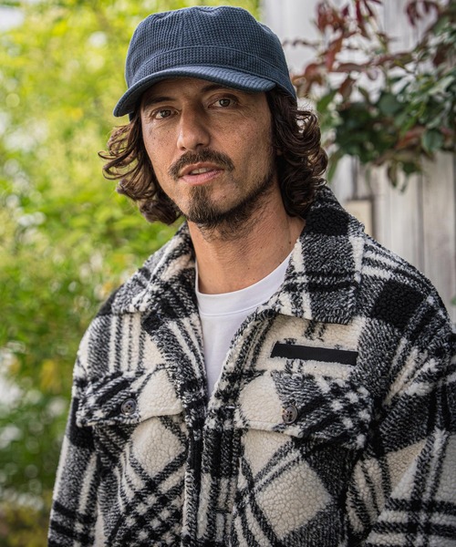 CAMBIO(カンビオ)の「mko13734-Waffle Knit Miner Cap ワークキャップ(NF-262-BO007)(キャップ・メンズ・ダークグレー/ネイビー/ブラック・M/L)」の8枚目の写真