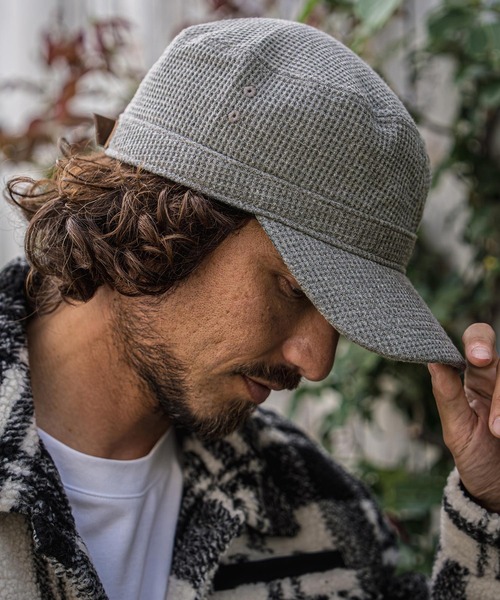 CAMBIO(カンビオ)の「mko13734-Waffle Knit Miner Cap ワークキャップ(NF-262-BO007)(キャップ・メンズ・ダークグレー/ネイビー/ブラック・M/L)」の10枚目の写真