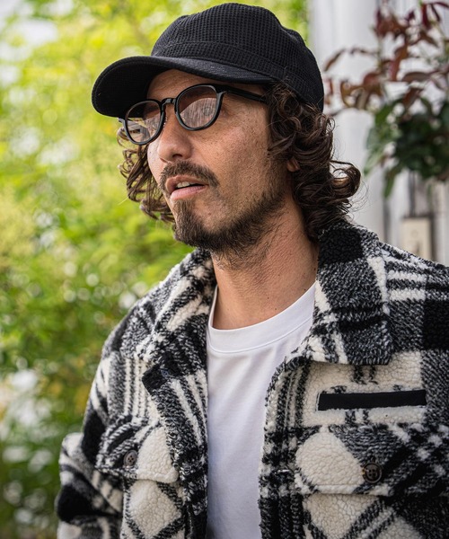 CAMBIO(カンビオ)の「mko13734-Waffle Knit Miner Cap ワークキャップ(NF-262-BO007)(キャップ・メンズ・ダークグレー/ネイビー/ブラック・M/L)」の14枚目の写真