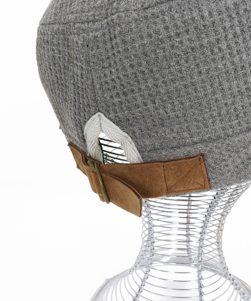 CAMBIO(カンビオ)の「mko13734-Waffle Knit Miner Cap ワークキャップ(NF-262-BO007)(キャップ・メンズ・ダークグレー/ネイビー/ブラック・M/L)」の4枚目の写真