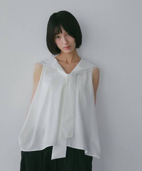 A part by(アパートバイ)の「タイツキセーラーブラウス(Tシャツ/カットソー・レディース・ブラック/オフホワイト・FREE)」の5枚目の写真