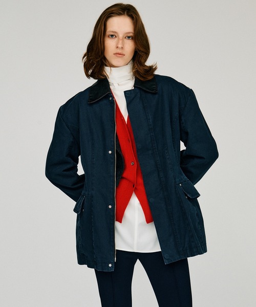 PRANK PROJECT(プランクプロジェクト)の「【2026Autumn Pre-Order】アワーグラスバーンジャケット / Hourglass Barn Jacket(ブルゾン・レディース・ベージュ/ネイビー・FREE)」の2枚目の写真