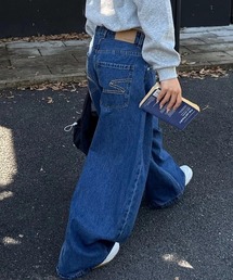 スーパーワイドルーズバギーデニムパンツ
