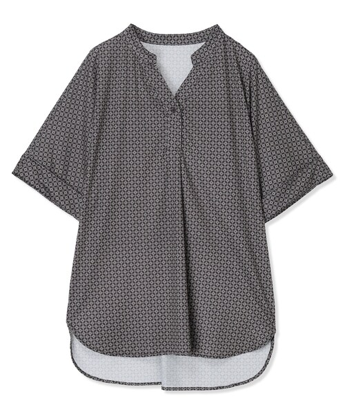 LE SOUK HOLIDAY(ルスークホリデー)の「リネンライクスラブスキッパープリントプルオーバー【接触冷感・UVカット】(Tシャツ/カットソー・レディース・ダークブラウン/オフホワイト・M/L)」の22枚目の写真