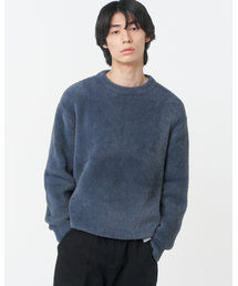 Hairy crewneck knit CHARCOAL