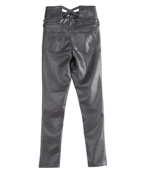 GYDA（ジェイダ）の「ハイウエストBACKクロスフェイクレザーパンツ（その他パンツ・レディース・ブラック・MEDIUM/SMALL/X-SMALL）」の19枚目の写真