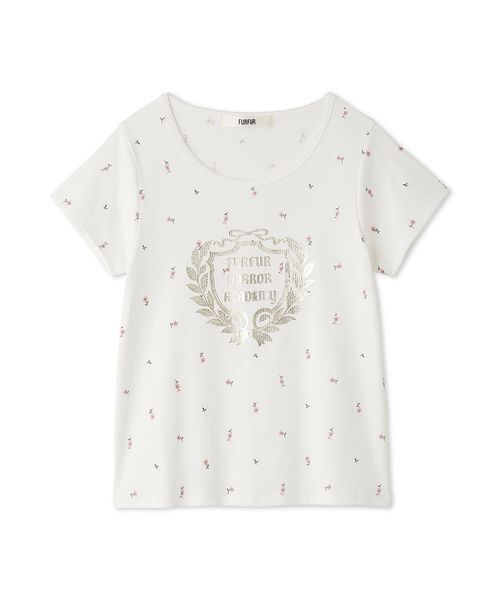 FURFUR(ファーファー)の「HORROR ACADEMYフラワープリントTシャツ(Tシャツ/カットソー・レディース・ブラック/ピンク/ホワイト/ライトブルー・F)」の2枚目の写真