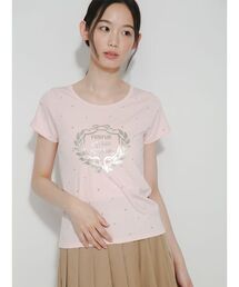 HORROR ACADEMYフラワープリントTシャツ