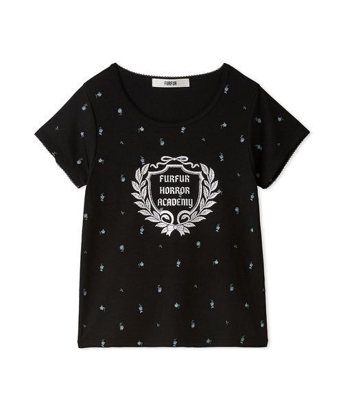 FURFUR(ファーファー)の「HORROR ACADEMYフラワープリントTシャツ(Tシャツ/カットソー・レディース・ブラック/ピンク/ホワイト/ライトブルー・F)」の13枚目の写真