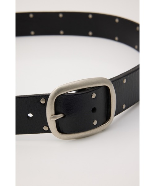 MOUSSY(マウジー)の「DOUBLE STUDS LEATHER ベルト(ベルト・レディース・ブラック/ブラウン・FREE)」の4枚目の写真
