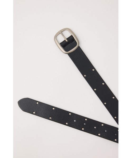 MOUSSY(マウジー)の「DOUBLE STUDS LEATHER ベルト(ベルト・レディース・ブラック/ブラウン・FREE)」の5枚目の写真