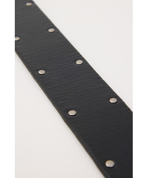 MOUSSY(マウジー)の「DOUBLE STUDS LEATHER ベルト(ベルト・レディース・ブラック/ブラウン・FREE)」の6枚目の写真