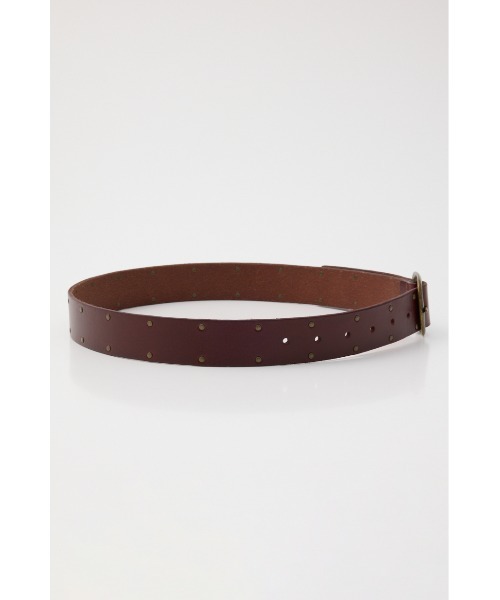 MOUSSY(マウジー)の「DOUBLE STUDS LEATHER ベルト(ベルト・レディース・ブラック/ブラウン・FREE)」の8枚目の写真