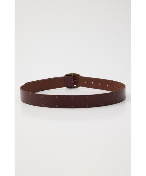 MOUSSY(マウジー)の「DOUBLE STUDS LEATHER ベルト(ベルト・レディース・ブラック/ブラウン・FREE)」の9枚目の写真