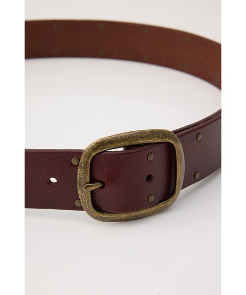 MOUSSY(マウジー)の「DOUBLE STUDS LEATHER ベルト(ベルト・レディース・ブラック/ブラウン・FREE)」の10枚目の写真