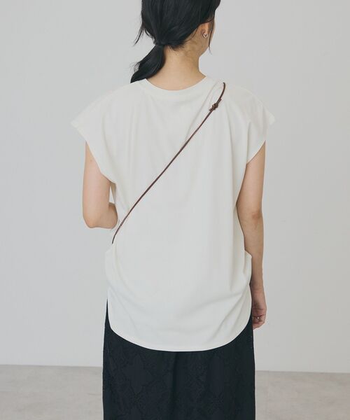 AMERICAN HOLIC（アメリカンホリック）の「【接触冷感・近赤外線カット・UVカット】フレンチスリーブプルオーバー（Tシャツ/カットソー・レディース・ブラウン/オレンジ/アイボリー/ダークネイビー・M/L）」の9枚目の写真