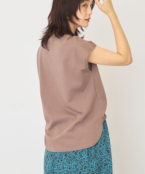 AMERICAN HOLIC（アメリカンホリック）の「【接触冷感・近赤外線カット・UVカット】フレンチスリーブプルオーバー（Tシャツ/カットソー・レディース・ブラウン/オレンジ/アイボリー/ダークネイビー・M/L）」の21枚目の写真