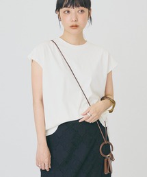 AMERICAN HOLIC | 【接触冷感・近赤外線カット・UVカット】フレンチスリーブプルオーバー(Tシャツ/カットソー)