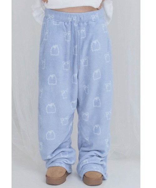 FANCY CLUB(ファンシークラブ)の「A'GEM/9 × .kom 『FANCY CLUB/ファンシークラブ』Zzz DUSTY SALON PAJAMA PANTS/サロンパジャマパンツ(その他パンツ・レディース・ブルー/ブラック・FREE)」の2枚目の写真