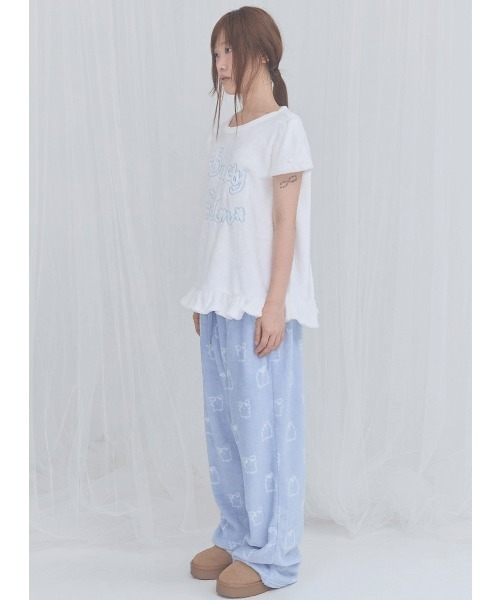 FANCY CLUB(ファンシークラブ)の「A'GEM/9 × .kom 『FANCY CLUB/ファンシークラブ』Zzz DUSTY SALON PAJAMA PANTS/サロンパジャマパンツ(その他パンツ・レディース・ブルー/ブラック・FREE)」の11枚目の写真