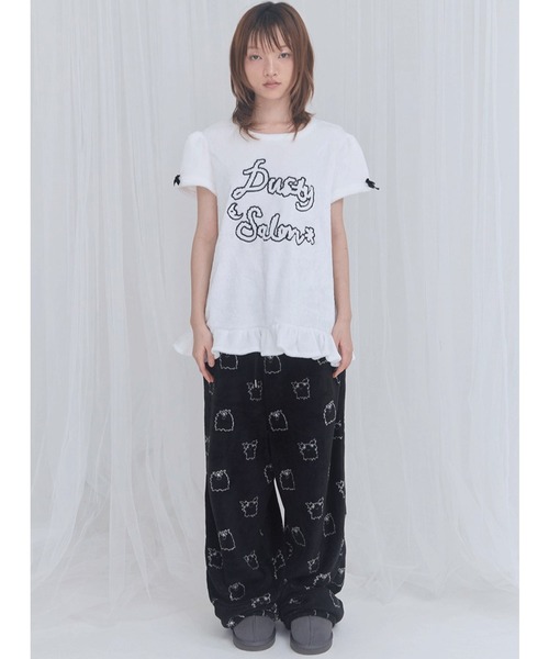 FANCY CLUB(ファンシークラブ)の「A'GEM/9 × .kom 『FANCY CLUB/ファンシークラブ』Zzz DUSTY SALON PAJAMA PANTS/サロンパジャマパンツ(その他パンツ・レディース・ブルー/ブラック・FREE)」の6枚目の写真