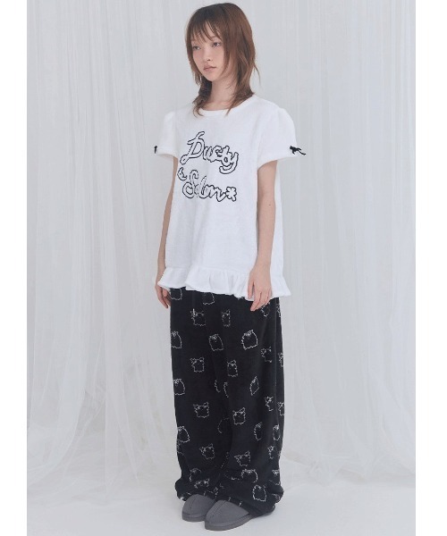 FANCY CLUB(ファンシークラブ)の「A'GEM/9 × .kom 『FANCY CLUB/ファンシークラブ』Zzz DUSTY SALON PAJAMA PANTS/サロンパジャマパンツ(その他パンツ・レディース・ブルー/ブラック・FREE)」の7枚目の写真