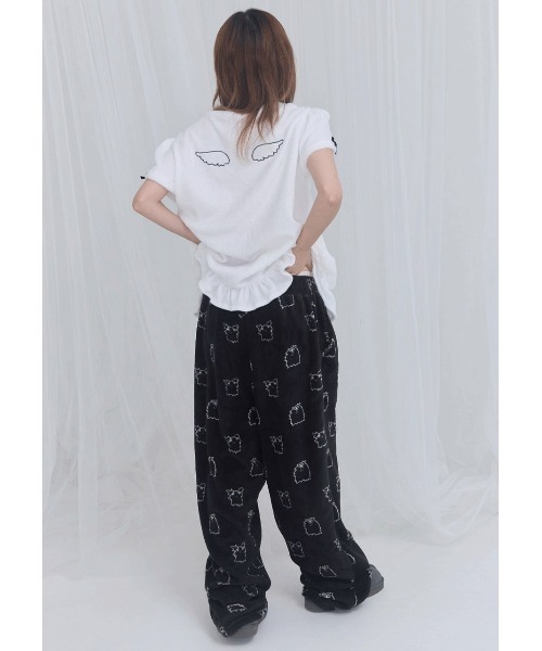 FANCY CLUB(ファンシークラブ)の「A'GEM/9 × .kom 『FANCY CLUB/ファンシークラブ』Zzz DUSTY SALON PAJAMA PANTS/サロンパジャマパンツ(その他パンツ・レディース・ブルー/ブラック・FREE)」の5枚目の写真