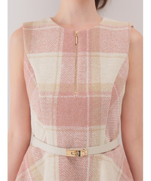 M me eme(エムミーエメ)の「Autumn check flare mini onepiece(eme10629)(ワンピース・レディース・ピンク/レッド・FREE)」の19枚目の写真