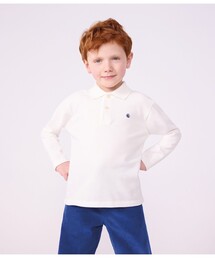 PETIT BATEAU | 鹿の子編み長袖ポロシャツ(ポロシャツ)