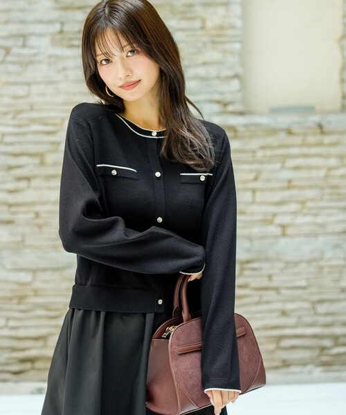 ANY SIS(エニィスィス)の「ドッキングニット ワンピース(ワンピース・レディース・ブラック系/ネイビー系・X-LARGE)」の5枚目の写真