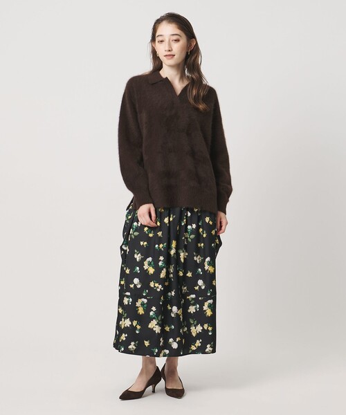 UNITED ARROWS(ユナイテッドアローズ)の「フォックスカシミヤ スキッパー プルオーバー ニット(ニット/セーター・レディース・ダークブラウン/ライトブルー/ネイビー・FREE)」の12枚目の写真