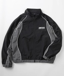 SlashDate（スラッシュデイト）の「【82】【MATEY】ウェーブライン パイピング切替 ナイロン スタンドブルゾン/トラックジャケット/ユニセックス/レディース/メンズ【Sサイズ～Lサイズ】（ナイロンジャケット）」