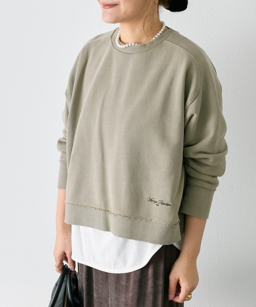 PUAL CE CIN(ピュアルセシン)の「裏毛ショート スウェット プルオーバー(スウェット・レディース・レッド系/ブラウン/スミクロ/ベージュ/オートミール・FREE)」の14枚目の写真