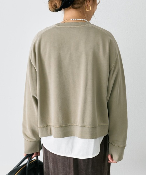 PUAL CE CIN(ピュアルセシン)の「裏毛ショート スウェット プルオーバー(スウェット・レディース・レッド系/ブラウン/スミクロ/ベージュ/オートミール・FREE)」の15枚目の写真