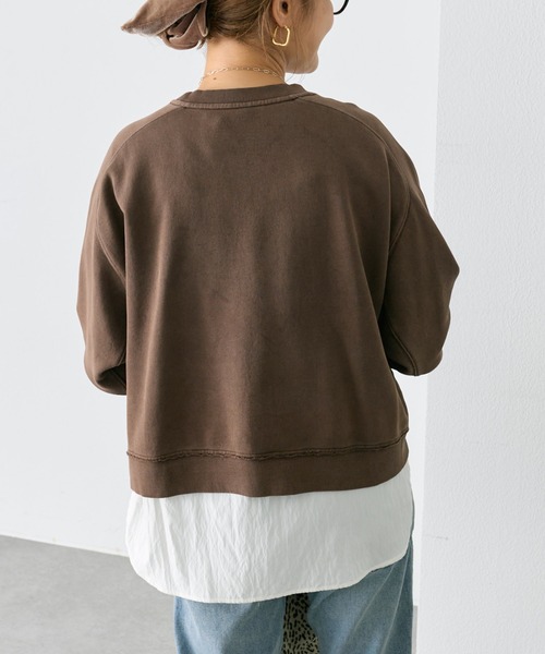 PUAL CE CIN(ピュアルセシン)の「裏毛ショート スウェット プルオーバー(スウェット・レディース・レッド系/ブラウン/スミクロ/ベージュ/オートミール・FREE)」の22枚目の写真