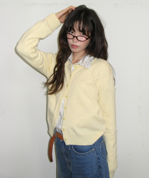 セール】BASIC WOOL ARCHIVE CARDIGAN BUTTER（カーディガン/ボレロ