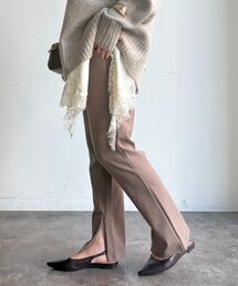 裾ジップポンチパンツ