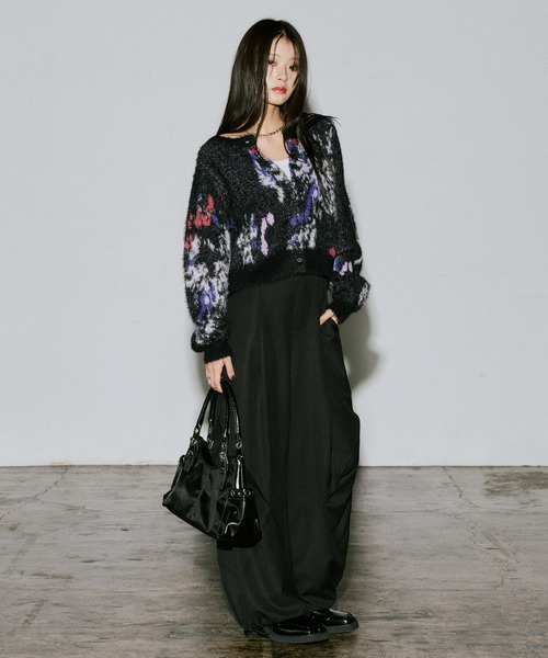 PAGEBOY（ページボーイ）の「バイアスタックパンツ2（その他パンツ・レディース・チェック/ブラック/チャコールグレー・FREE）」の8枚目の写真