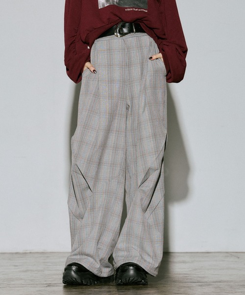 PAGEBOY（ページボーイ）の「バイアスタックパンツ2（その他パンツ・レディース・チェック/ブラック/チャコールグレー・FREE）」の20枚目の写真