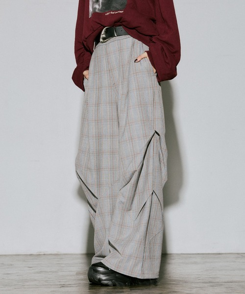 PAGEBOY（ページボーイ）の「バイアスタックパンツ2（その他パンツ・レディース・チェック/ブラック/チャコールグレー・FREE）」の22枚目の写真